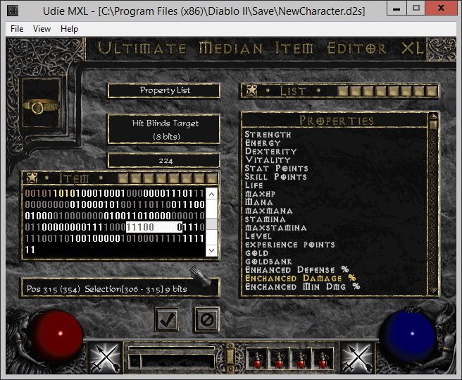 Diablo II UdieMXL correct bits